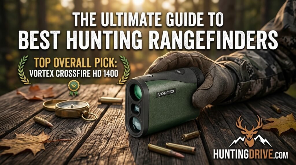 Vortex Crossfire HD 1400 hunting rangefinder, the top overall pick in this guide to the best hunting rangefinders